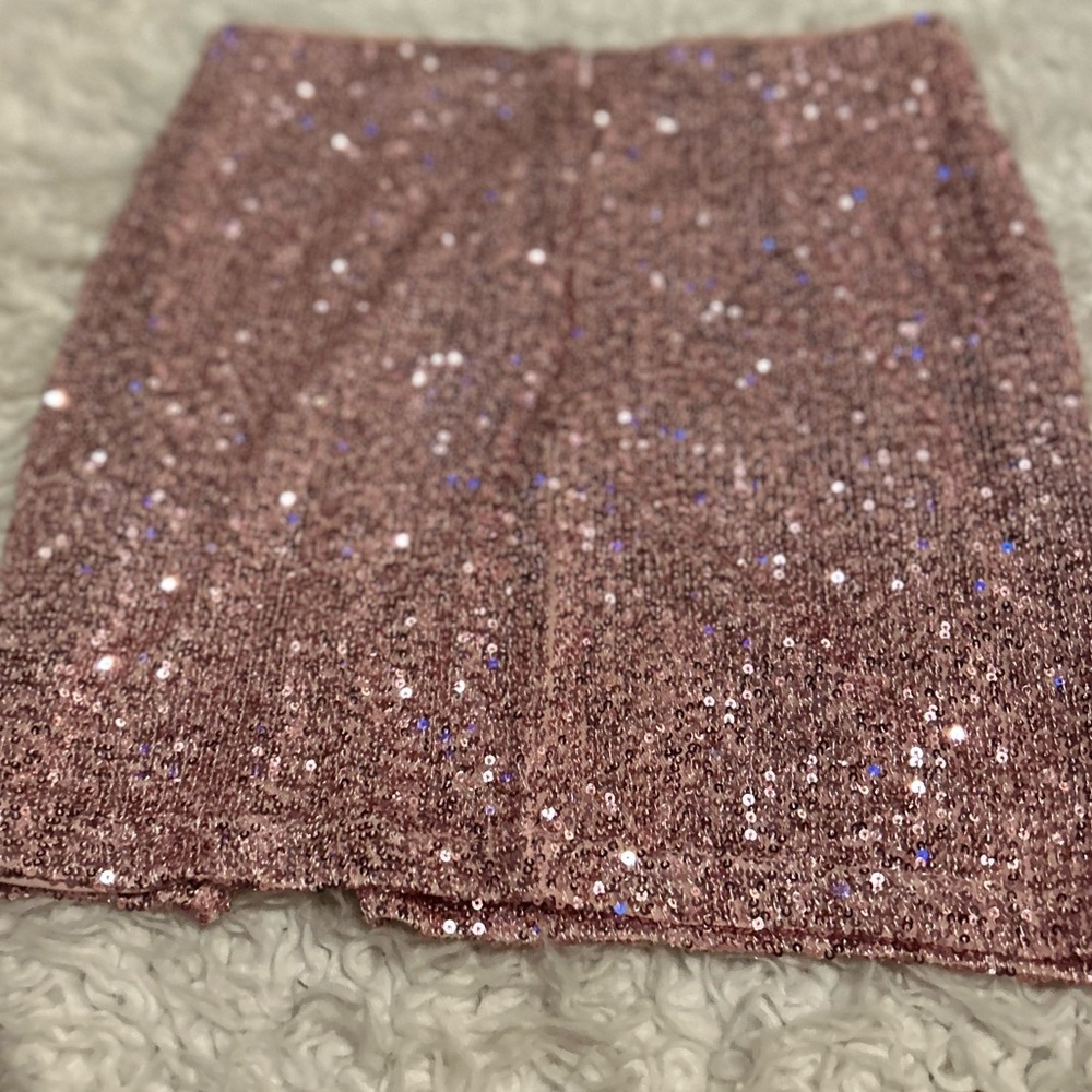 👗Lulu’s sequin pink skirtS split festival prom date night party - Picture 3 of 6